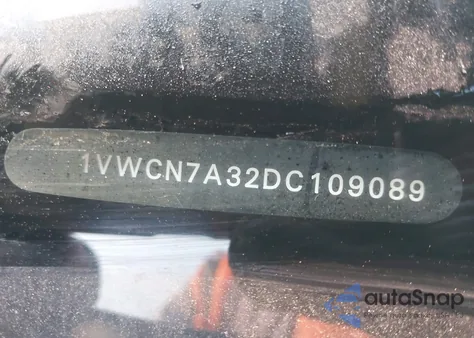 2013 Volkswagen Passat 2.0L Tdi Sel Premium from USA, damaged, VIN 1VWCN7A32DC109089